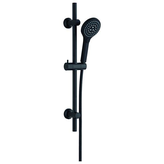 Trio Noa noir mat 3 jets 1,5m PVC - INVENTIV