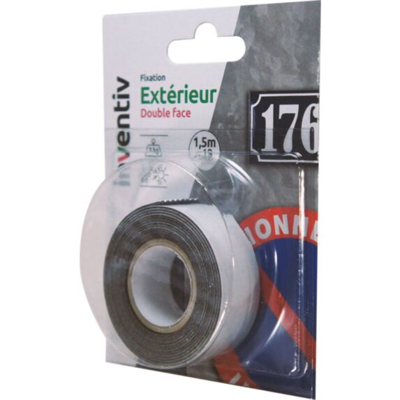 Adhésif Mounttape Outdoor 19x1,5m extérieur double face - INVENTIV