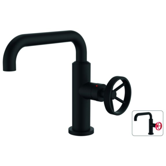 Mitigeur lavabo bec mobile INDUS noir - INVENTIV