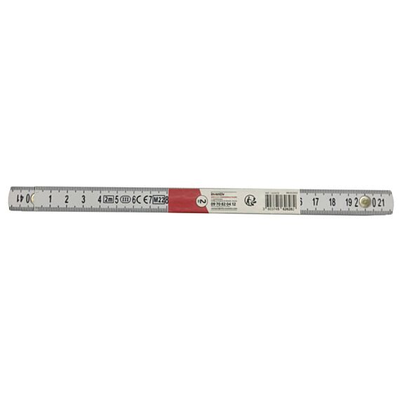 Mesure pliante plastique 2 m x 15 mm - INVENTIV