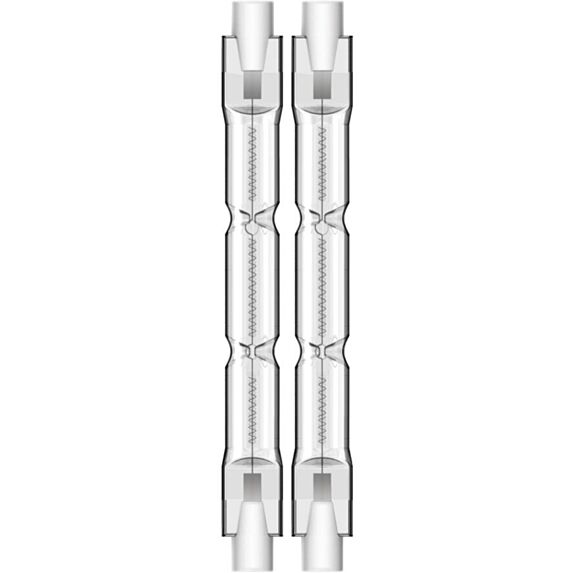 Pack 2 ampoules halogènes R7S 80x0,9x0,9cm blanc chaud - INVENTIV