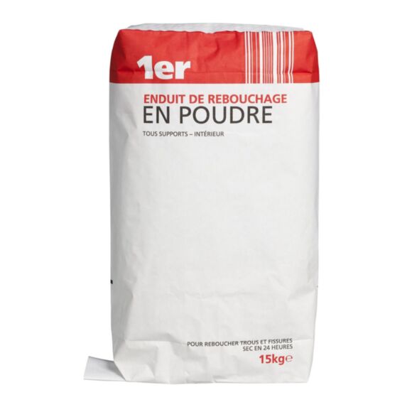Enduit de rebouchage poudre 15 kg blanc - INVENTIV