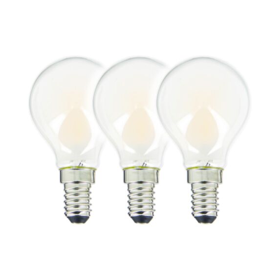 3 ampoules Filament LED P45 Opaque E27 470Lm 40W 4000K Blanc neutre - INVENTIV