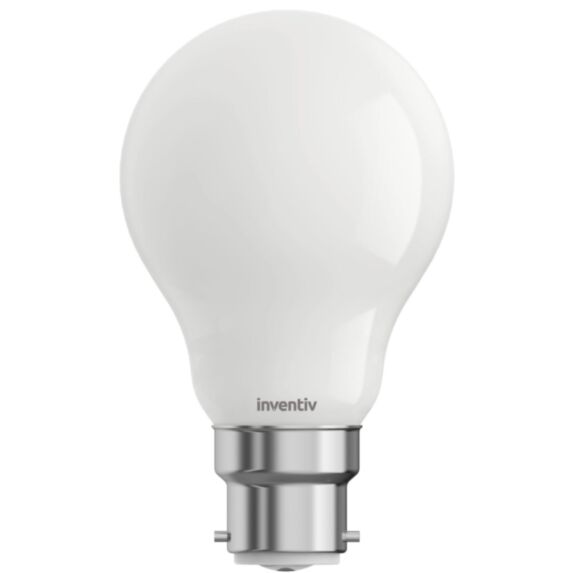 Ampoule Filament LED A60 Opaque culot B22 470Lm 40W 2700K Blanc chaud - INVENTIV