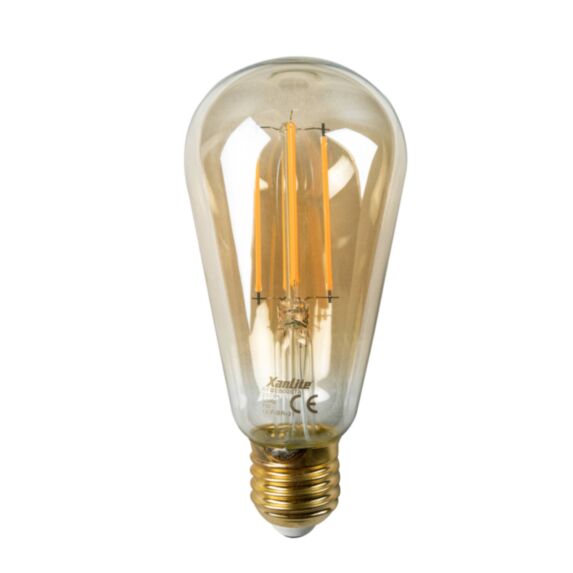 Ampoule Led Filament Décorative ST64 E27 Ambre 806 Lumens Équivalent 60W 1800K - INVENTIV