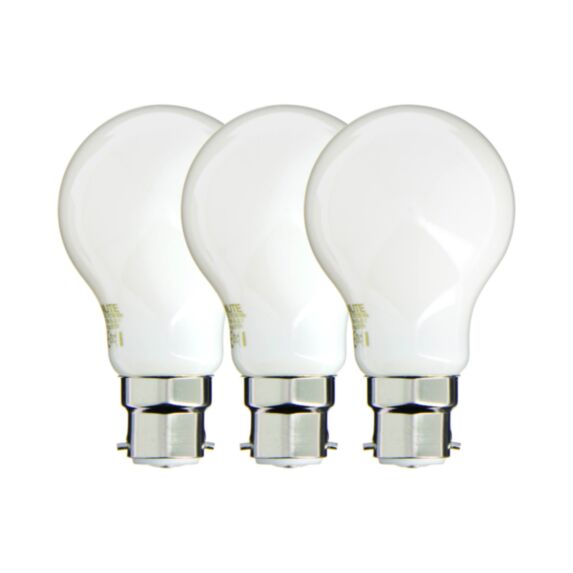 3 Ampoules Filament LED A60 B22 806lm 2700K Blanc chaud - INVENTIV