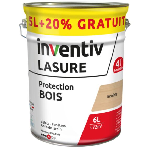 Lasure 4 ans Teck 5L+20% - INVENTIV