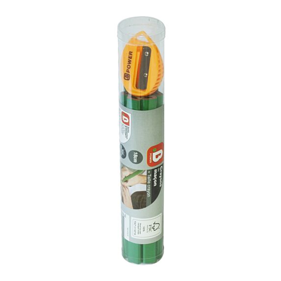 Lot de crayon maçon vert 18 cm x 10 - B POWER