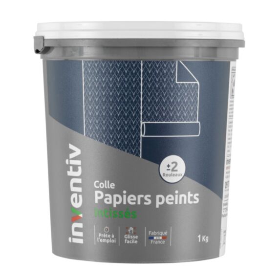 Colle pour Papiers Peints Intissés 1kg - INVENTIV