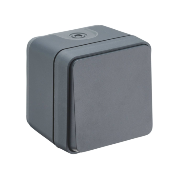 Interrupteur va-et-vient étanche IP55 Terra Anthracite - INVENTIV
