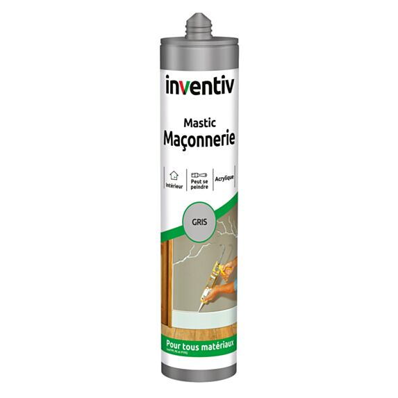 Mastic Maçonnerie gris 300 mL - INVENTIV