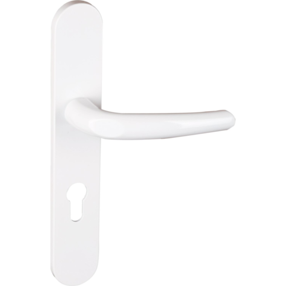 Poignée de porte extérieure Coline entraxe 195 blanc alu - INVENTIV