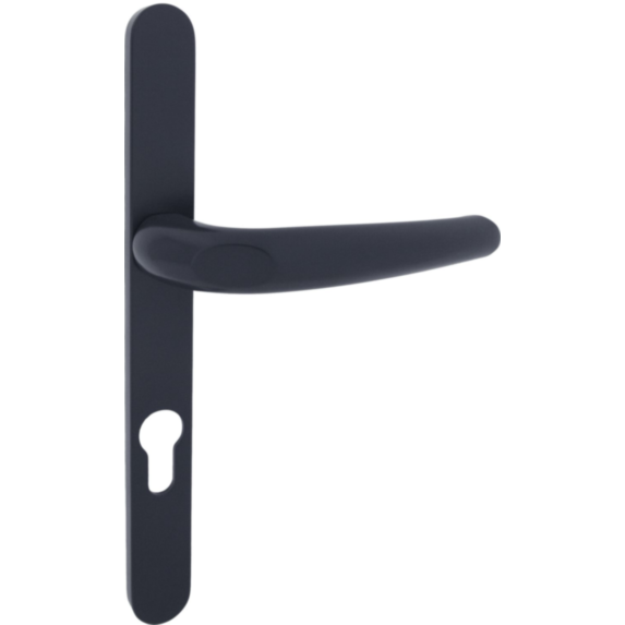 Poignée de porte extérieure étroite Malo entraxe 195 gris alu - INVENTIV