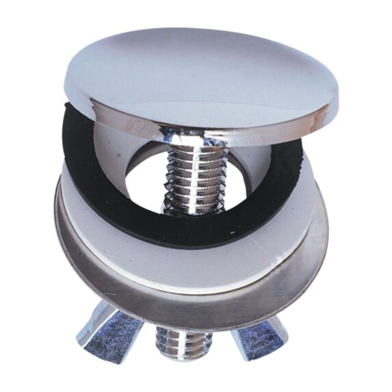 Cache trou laiton Ø43mm chrome - INVENTIV
