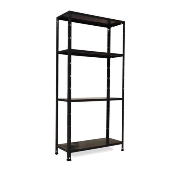 Etagère 4 plateaux métal époxy noir - INVENTIV
