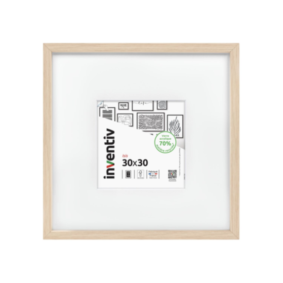 Cadre photo Isis naturel 30x30cm - INVENTIV