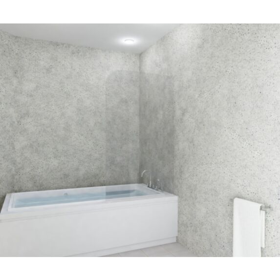 Pare baignoire verre trempé 6mm pré-percé 2 faces easy clean 80,7x135,6cm transparent - INVENTIV
