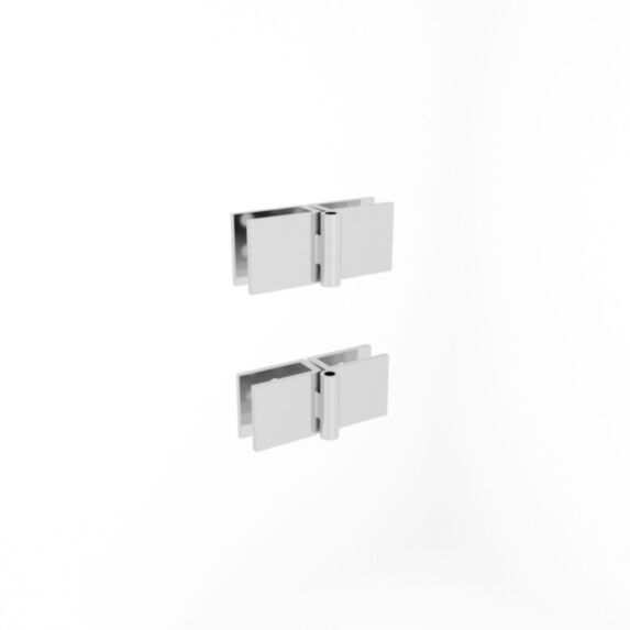 Charnières de jonction pare baignoire inox chromé 2 pcs - INVENTIV