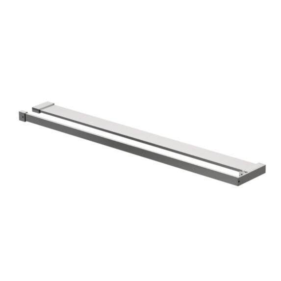 Etagère amovible aluminium 120x17cm 8mm chrome - INVENTIV
