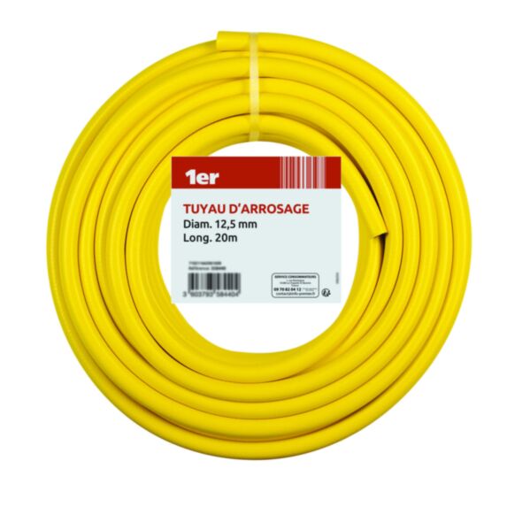 Tuyau d'arrosage PVC 12,5mm 20m jaune - 1ER