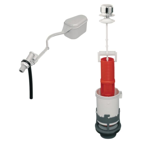 Mécanisme wc simple chasse à tirette robinet flotteur à levier latéral - 1ER