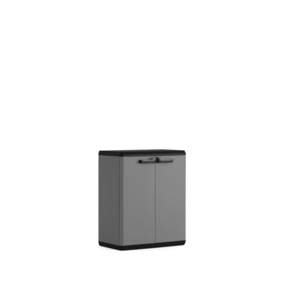 Armoire basse PIU 83x68x39cm gris 2 portes 1 tablette - 1ER