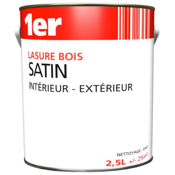 Lasure bois satin chêne clair 2,5L - 1ER