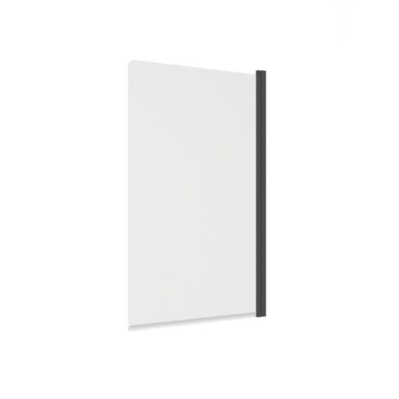 Pare baignoire 1 volet verre trempé 5mm 80x140cm transparent et profilé noir - 1ER