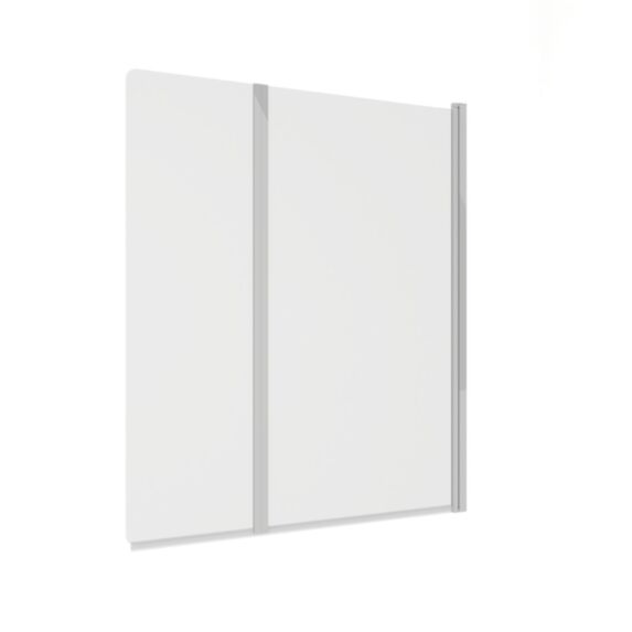 Pare baignoire 1 volet verre trempé 5mm 115x140cm transparent et profilé chromé - 1ER