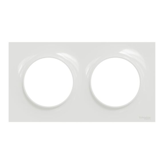 Plaque double Odace Styl blanc - SCHNEIDER ELECTRIC
