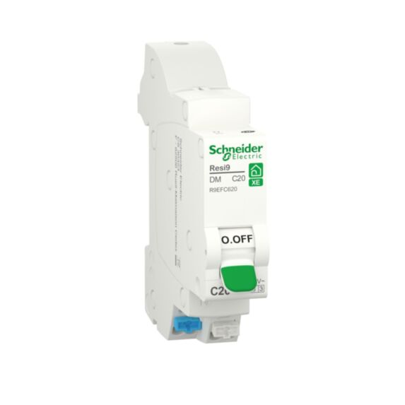 Disjoncteur embrochable courbe C 1P+N 20A Resi9 XE - SCHNEIDER ELECTRIC