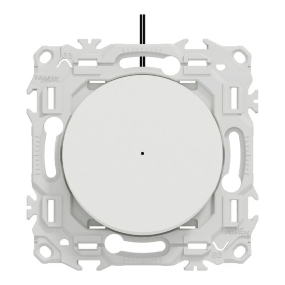 Interrupteur va-et-vient ou poussoir lumineux LED verte blanc craie - SCHNEIDER ELECTRIC