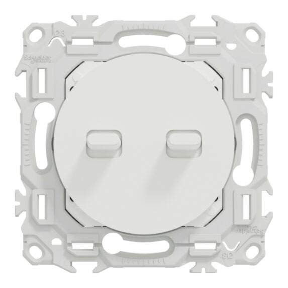 Interrupteur double va-et-vient ou poussoir à levier blanc craie - SCHNEIDER ELECTRIC