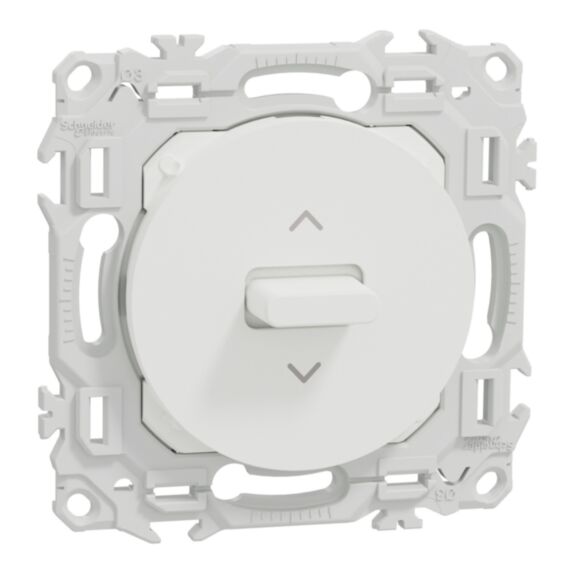 Interrupteur ou poussoir volet roulant 3 positions levier blanc craie - SCHNEIDER ELECTRIC