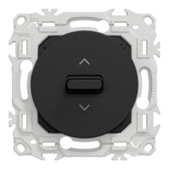Interrupteur ou poussoir volet roulant 3 positions à levier noir onyx - SCHNEIDER ELECTRIC