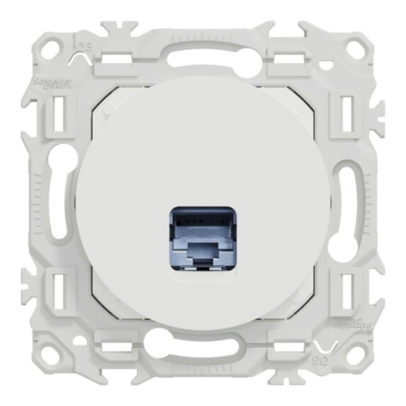 Prise RJ45 Cat6 STP blanc craie - SCHNEIDER ELECTRIC