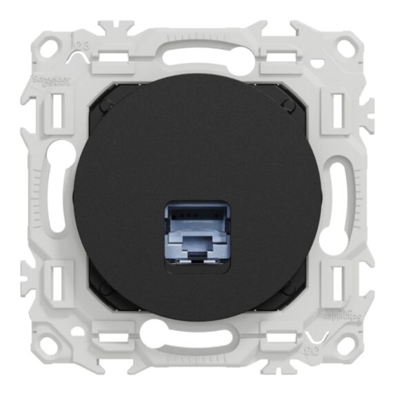 Prise RJ45 Cat6 STP noir onyx - SCHNEIDER ELECTRIC
