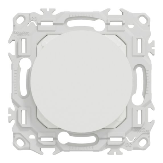 Obturateur Odace pré-perçage pour sortie de câble blanc craie - SCHNEIDER ELECTRIC