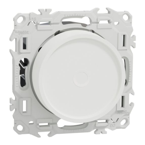 Variateur de lumière universel 2 ou 3 fils rotatif blanc craie - SCHNEIDER ELECTRIC