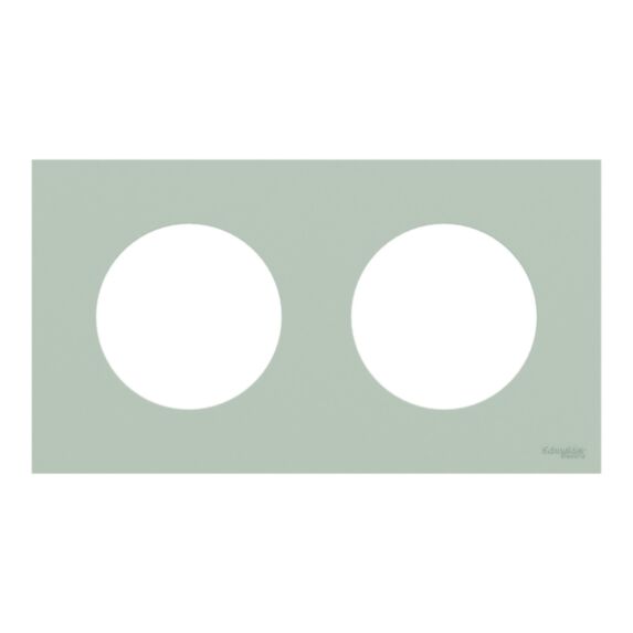 Plaque de finition 2 postes Vert jade - SCHNEIDER ELECTRIC