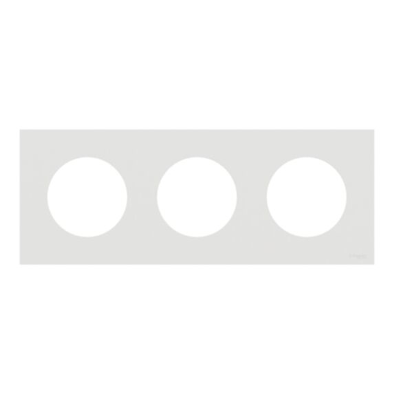 Plaque de finition 3 postes Blanc craie - SCHNEIDER ELECTRIC
