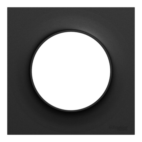 Plaque de finition Odace Origine 1 poste noir - SCHNEIDER ELECTRIC