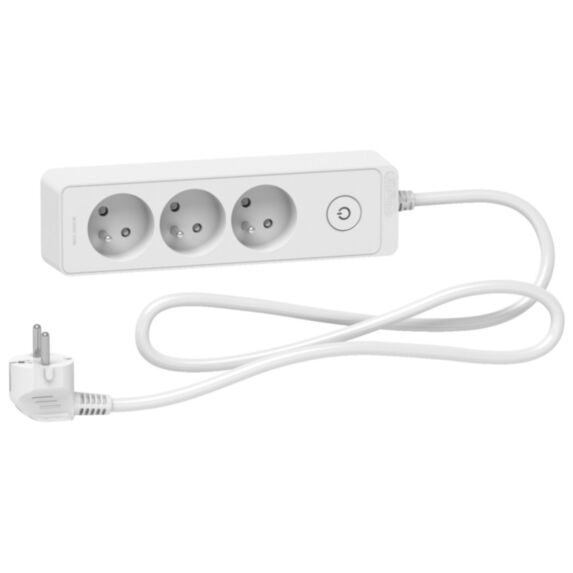 Rallonge multiprise Odace 3 prises 1,5m blanc - SCHNEIDER ELECTRIC