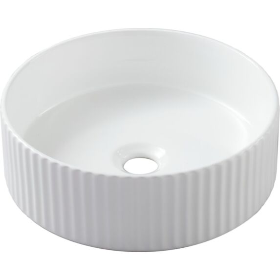 Vasque à poser Ania céramique finition brillante Ø36cm blanc - GODART