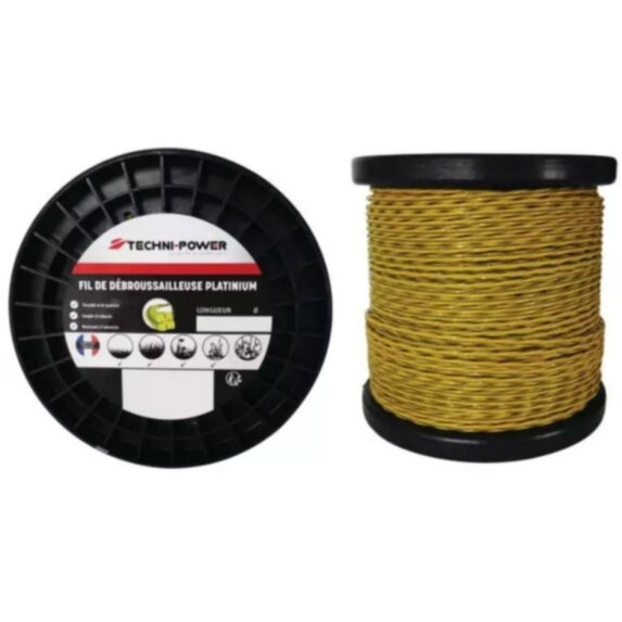 Fil torsadé platinium diamètre 3mm 70m - TECHNI POWER