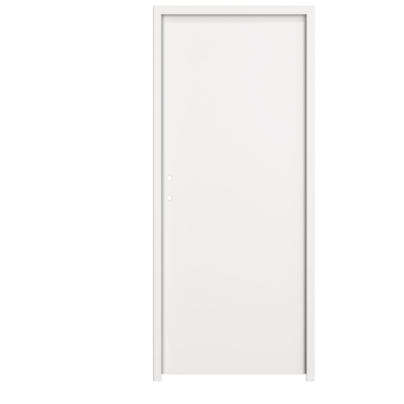 Bloc porte mélaminé blanc poussant droit 83cm - BALLAY