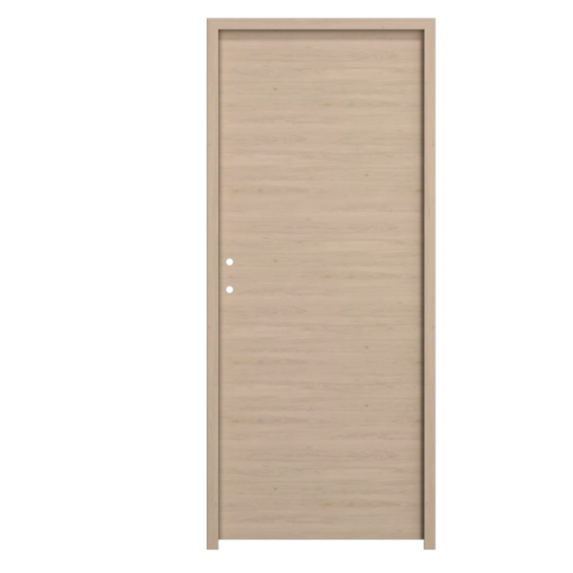 Bloc porte mélaminé chêne clair poussant droit 73cm - BALLAY