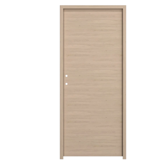 Bloc porte mélaminé chêne clair poussant gauche 83cm - BALLAY