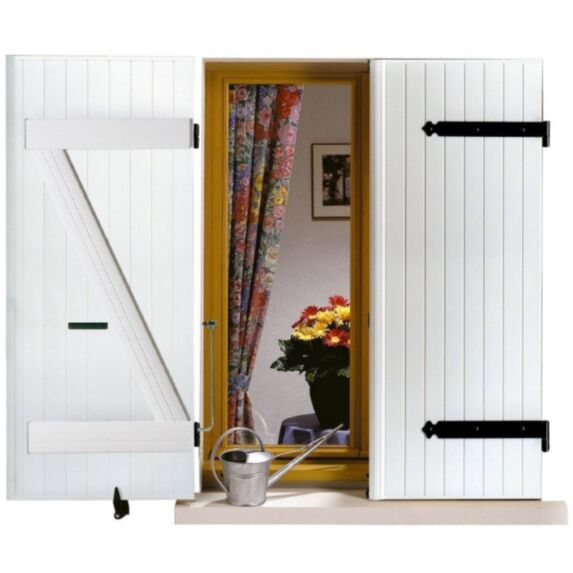 Volet en kit PVC blanc 118x62cm Ep.24mm