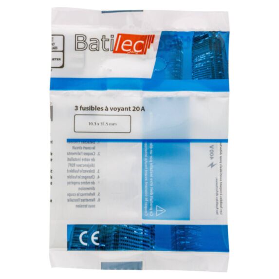 3 fusibles à voyant 20A 10,3x31,5mm BAT030793 - BATILEC
